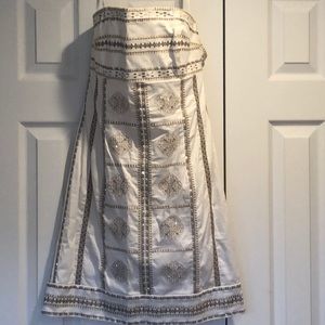 White House Black market white strapless dress